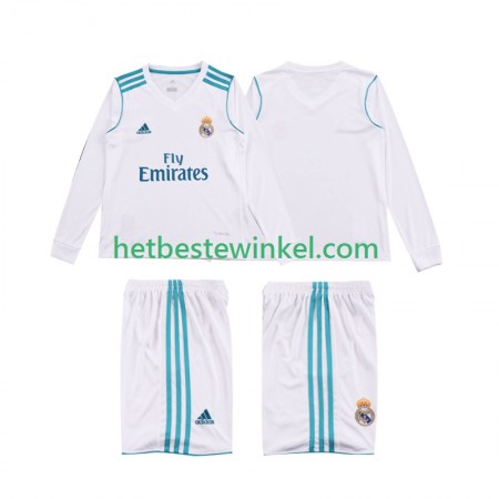 Real Madrid 2017 Voetbalshirts Retro Kind Thuis 2018 - LS